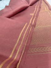 Dusty Pink Double Warp Soft Silk Kanjivaram Saree - Festive Wear - Saree - Aakritee - S10658
